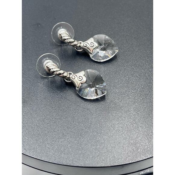 Brighton Silver Tone Crystal Heart
Dangle Earrings w/ Tin - Picture 11 of 14